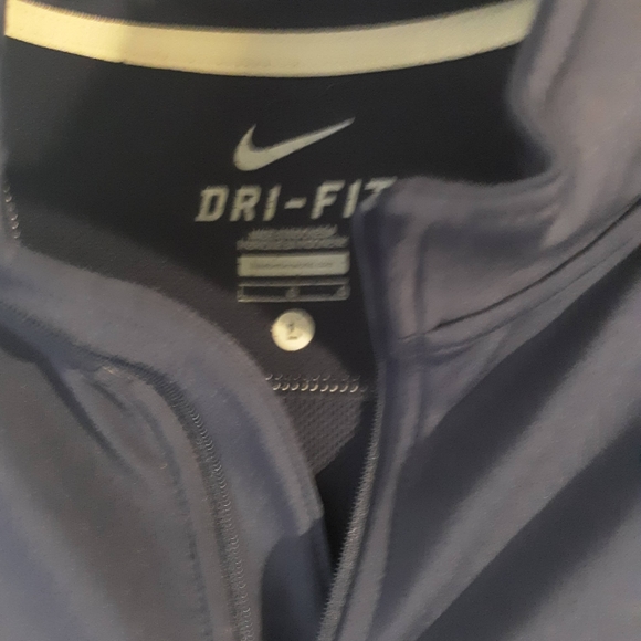 Exc Nike Ls 1/4 Zip Navy warm up pullover jkt Lg - Picture 2 of 8
